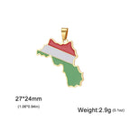 Colorful Kurdistan Map Flag Necklace Earring Keychain