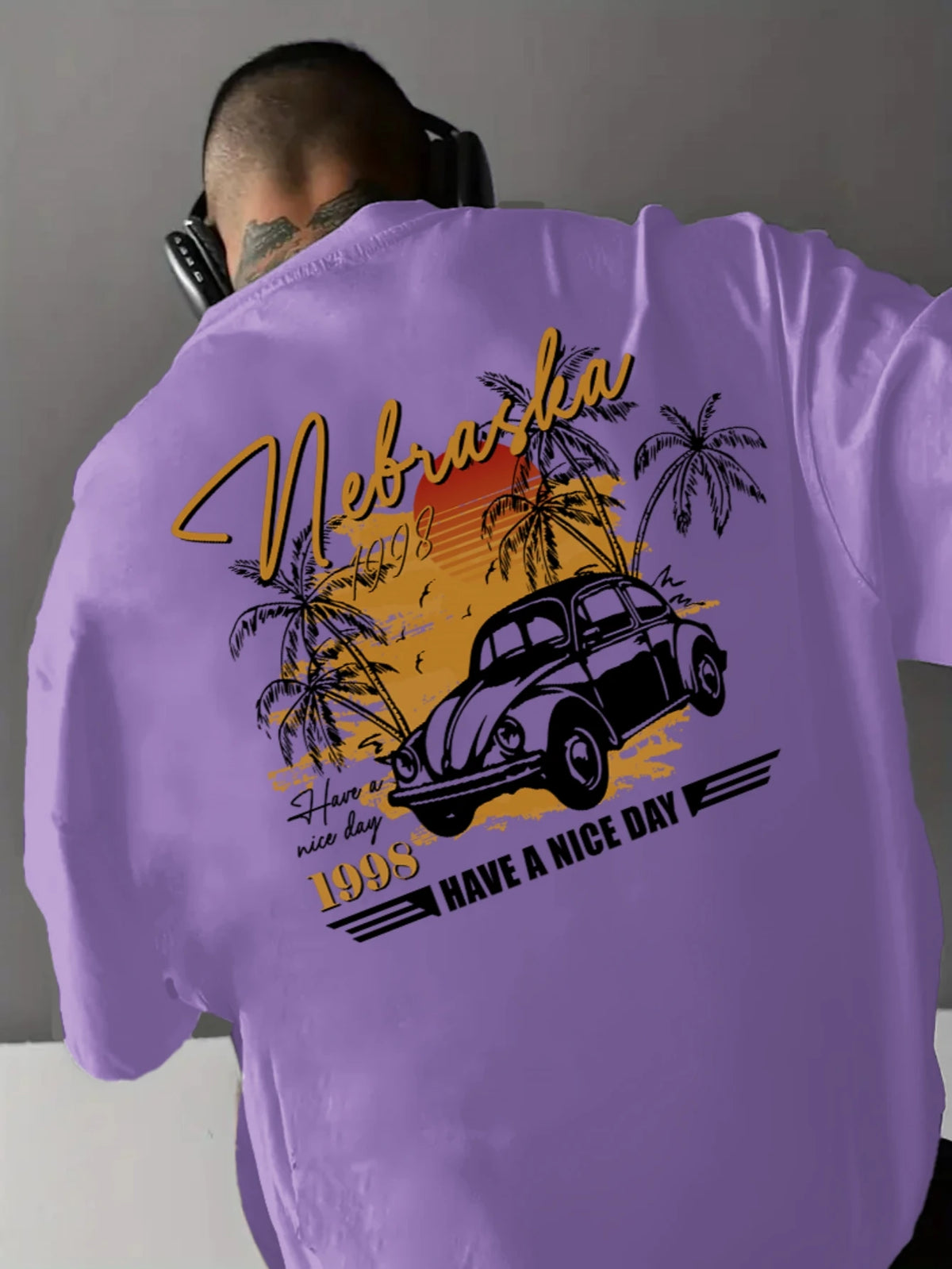 Men T-shirt Nebraska  Streetwear Casual