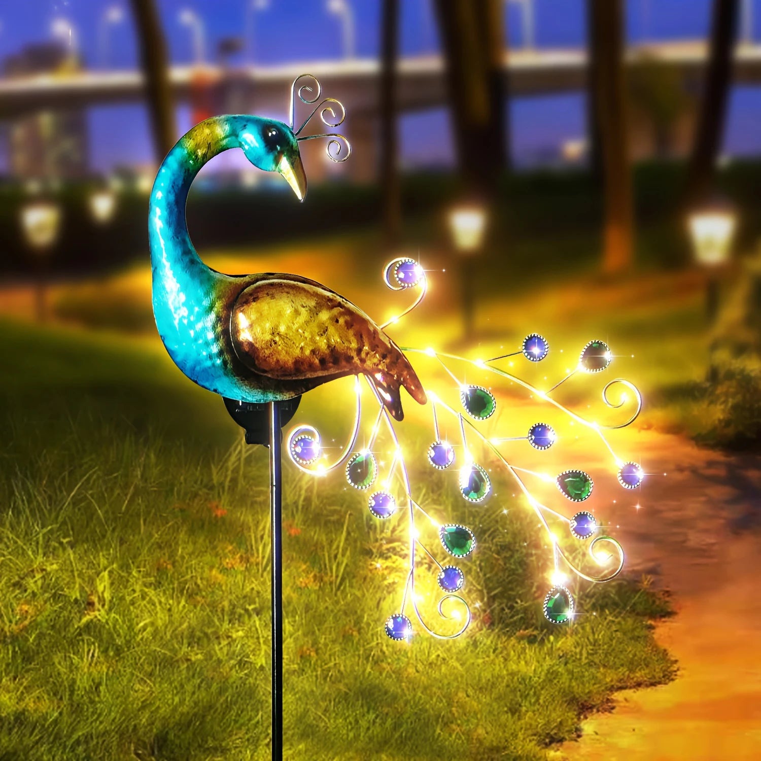 Peacock Shaped Solar Garden Lamp