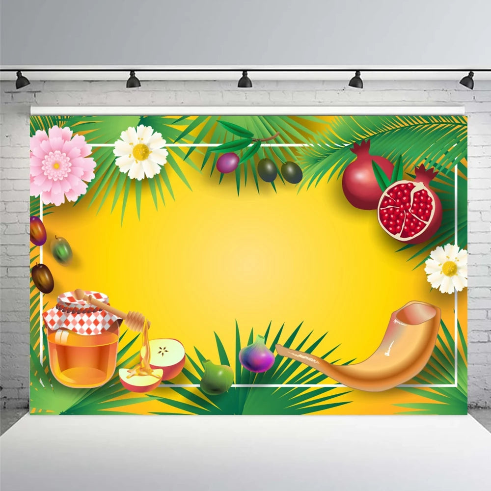 Happy Rosh Hashanah Photography Background Backdrop