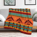 Native American Indian Thunderbird Pattern Throw Blanket