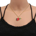 Afghanistan Map Flag Pendant Necklace