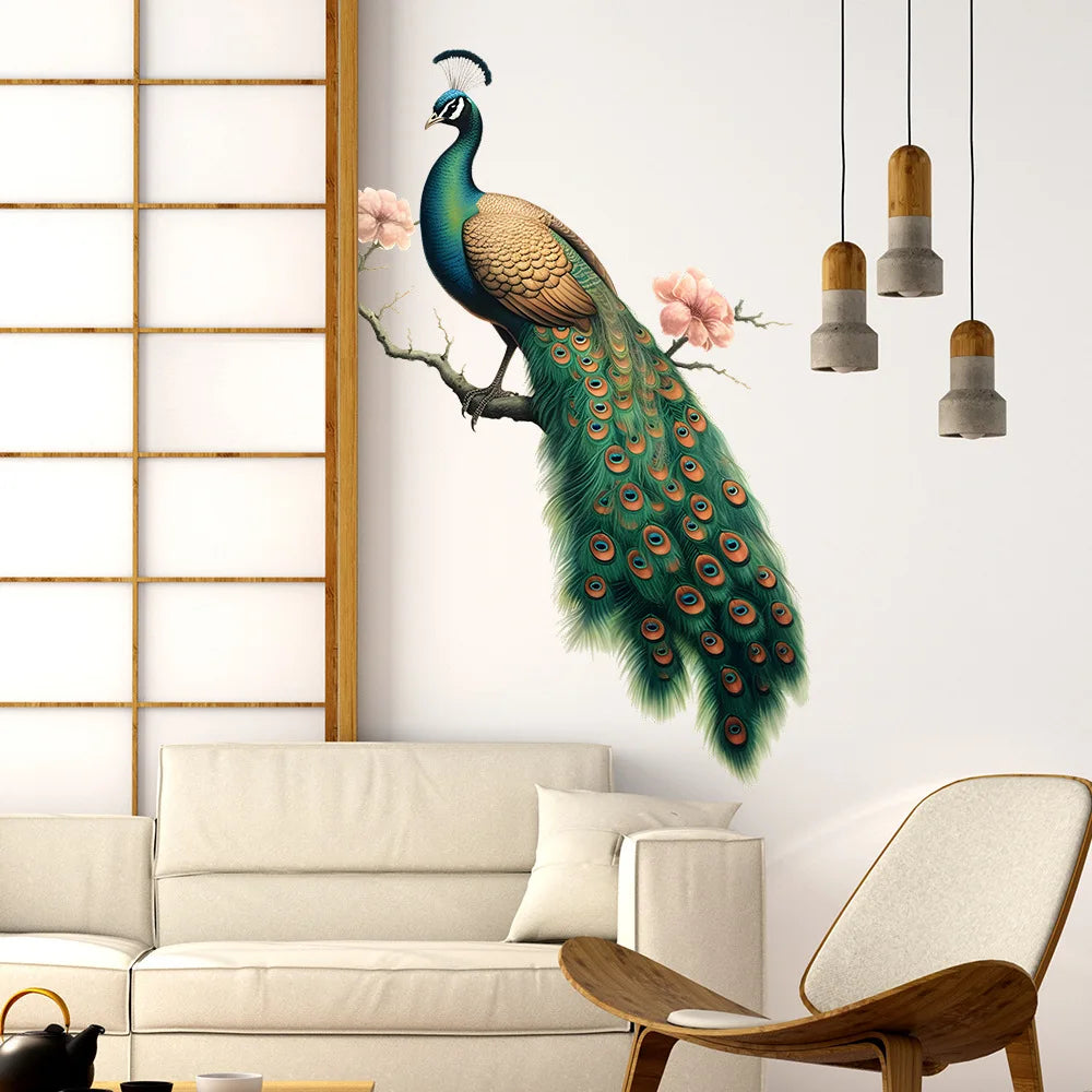 Painted Branches Peacock Home Decor