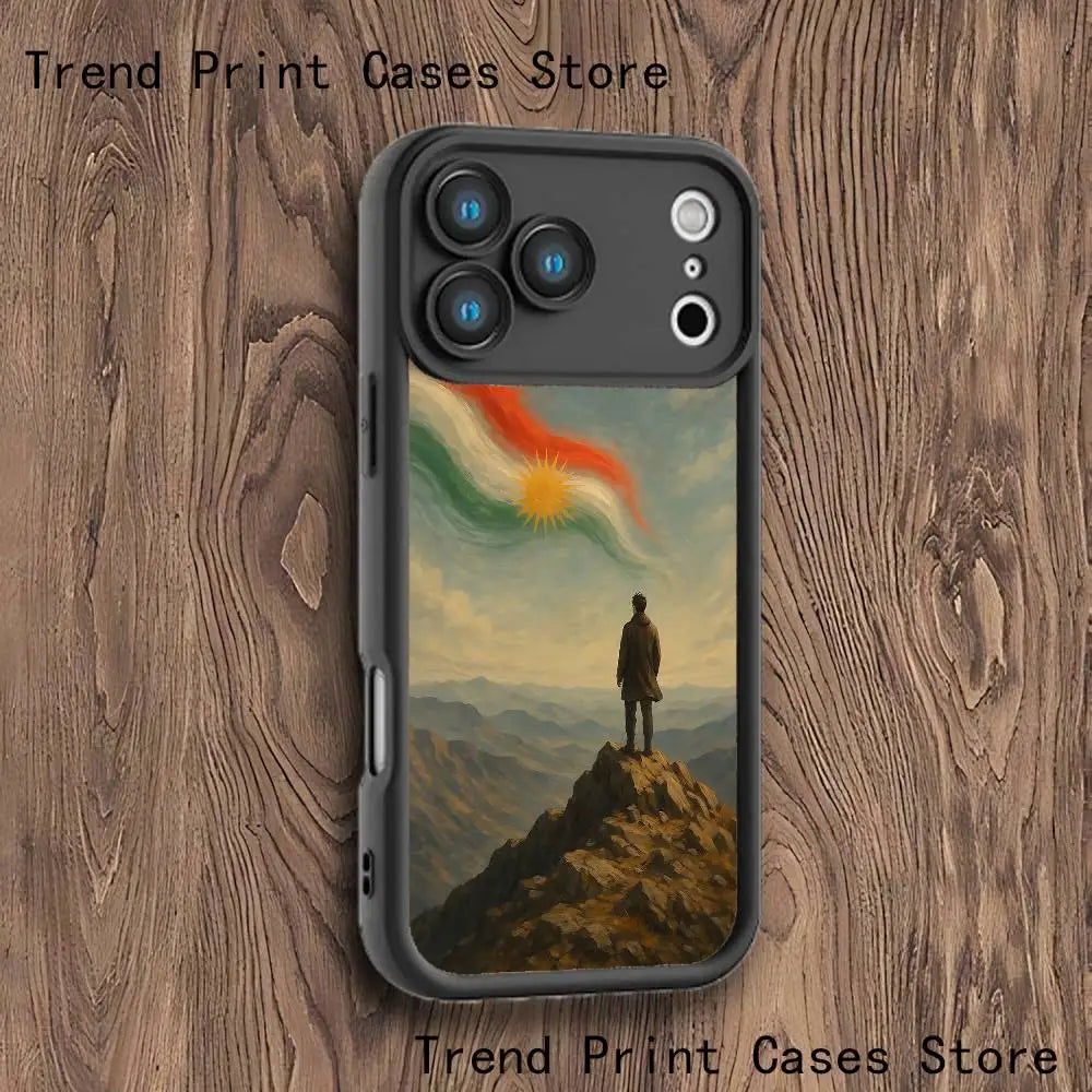 Kurdistan Flag Art Emery Case For iPhones