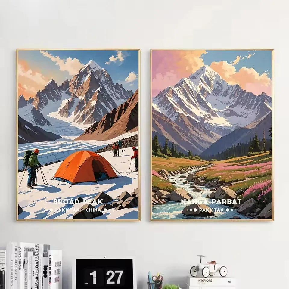 Stunning Mountain Landscape Posters Himalayan Nepal