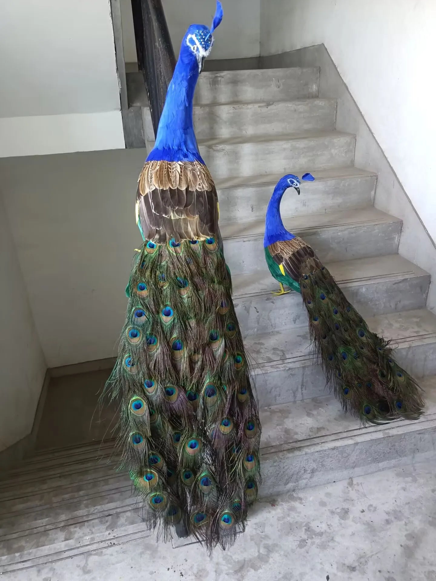 105cm Realistic Peacock Simulation Colorful Foam & Real Feather