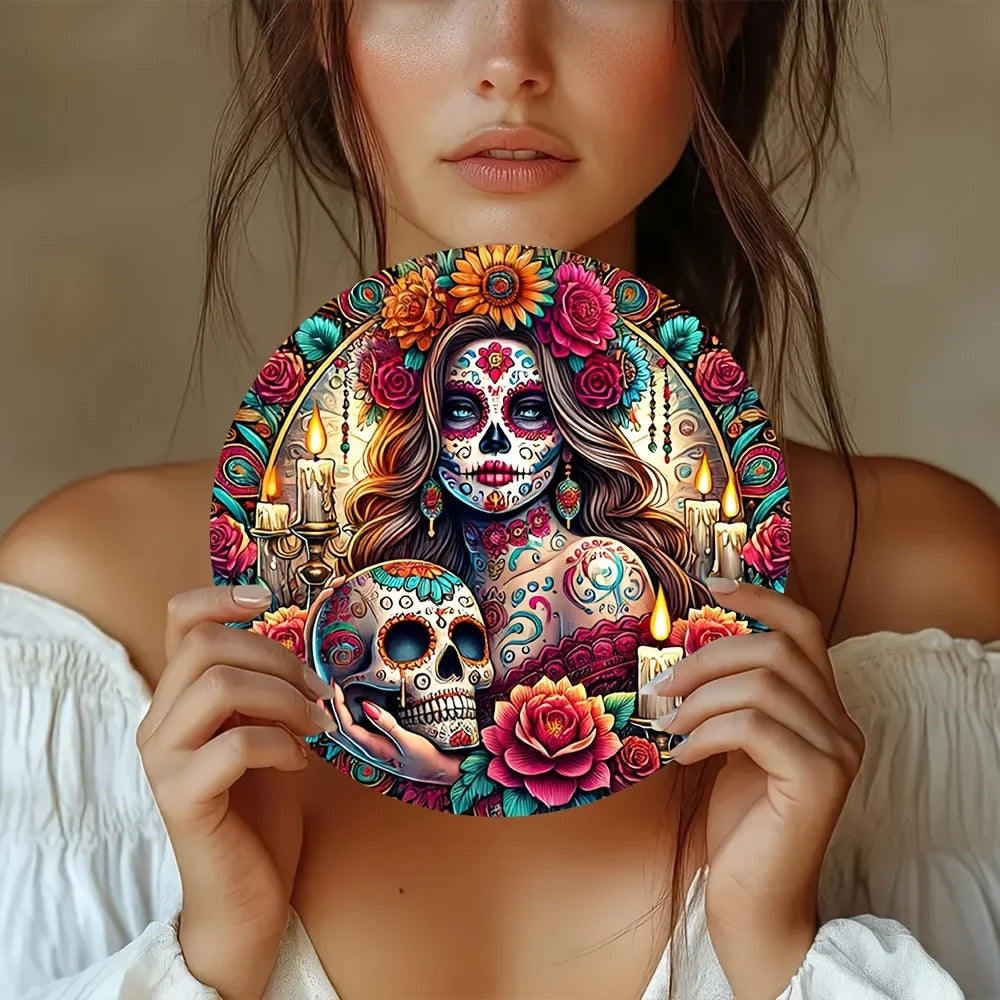 Day of The Dead skull iron Wall Art
