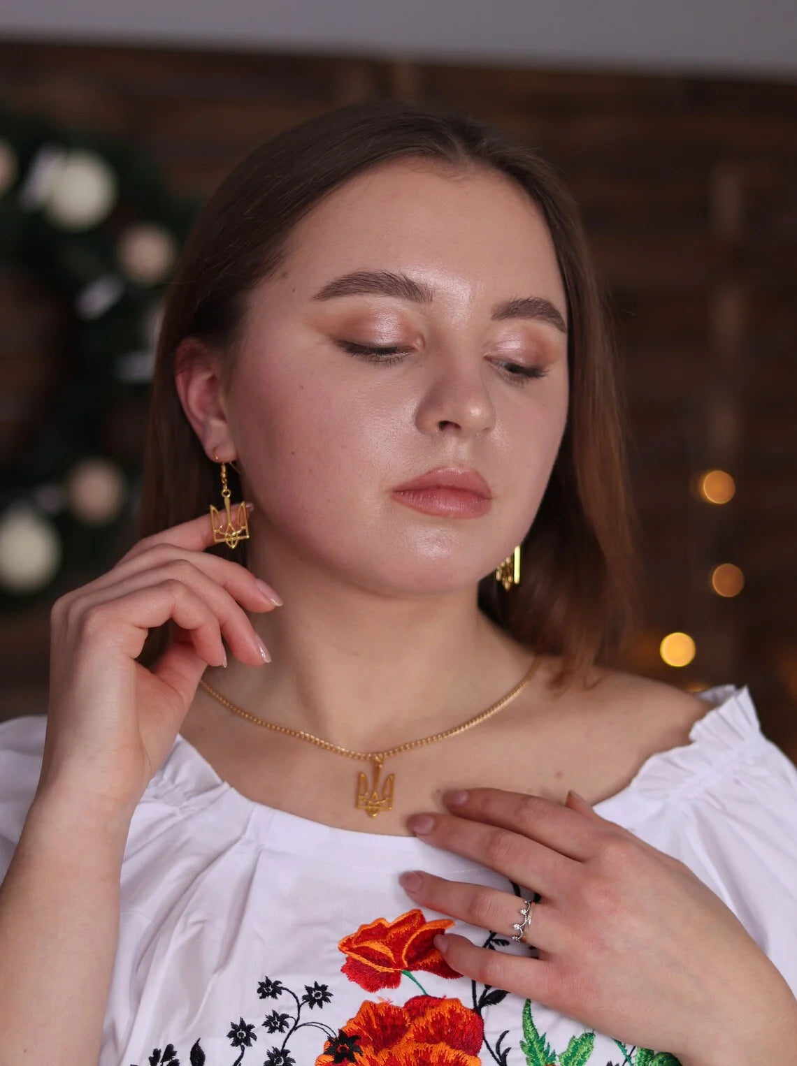 Ukraine National Emblem Necklace