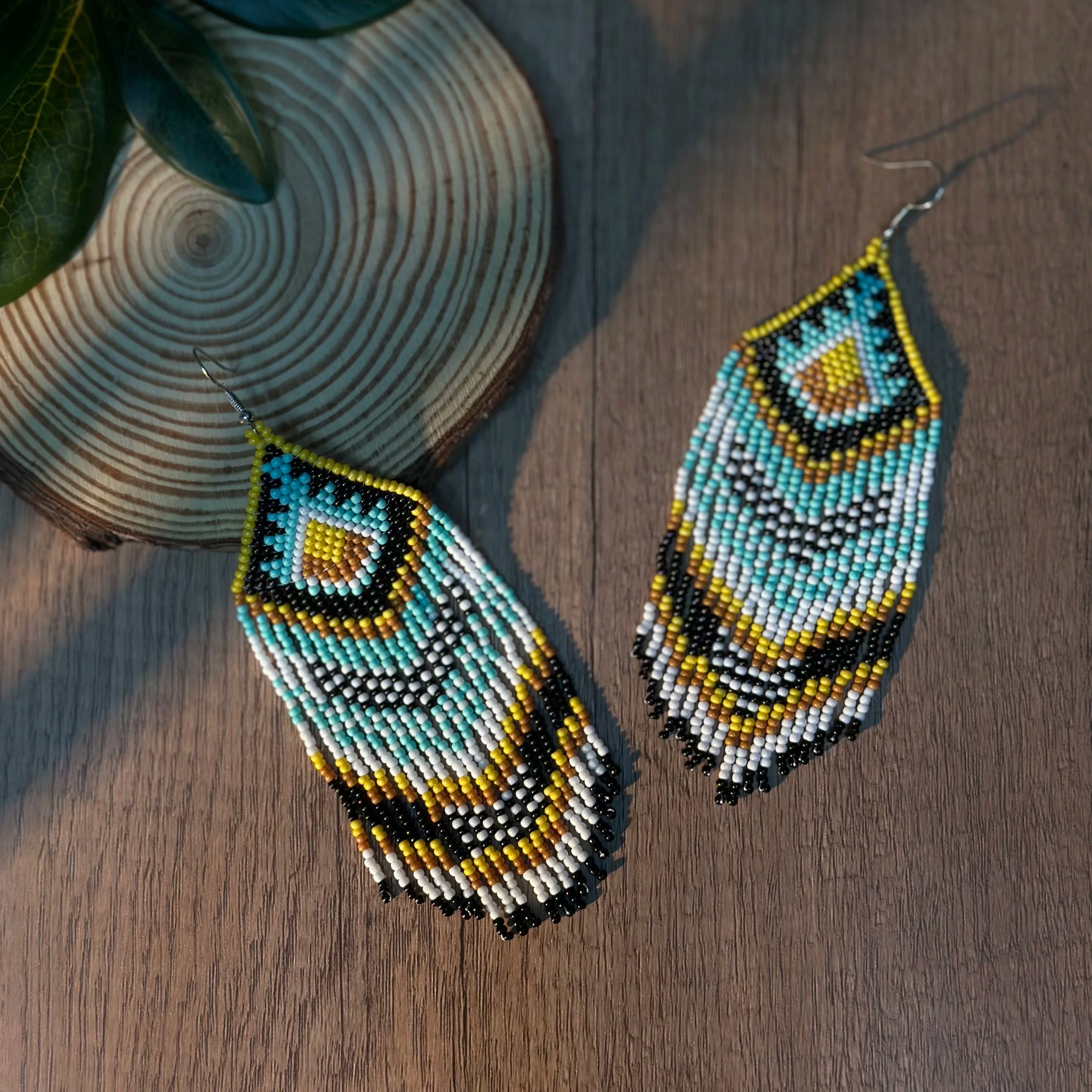 Bohemian Style Geometric Tassel Earrings Tribal Style
