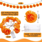 3M Marigold Artificial Flowers Day of The Dead, Halloween and Diwali Decor