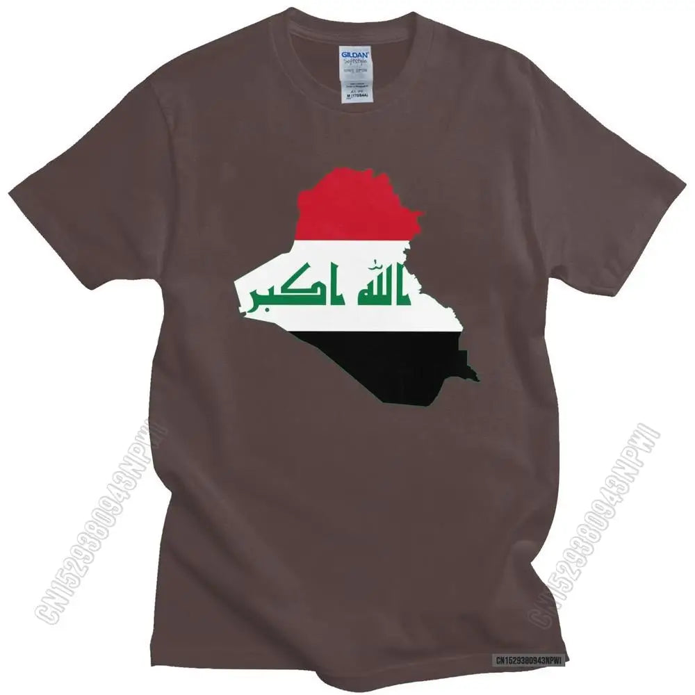 Iraq Flag Map T Shirt