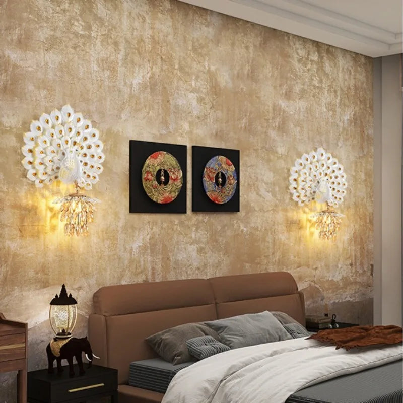 Creative Peacock Wall Lamp