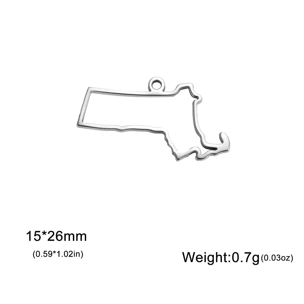 My Shape United States Map Pendent for Bracelet Necklace