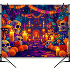 1 piece of polyester background fabric for the Day of the Dead, Mexico