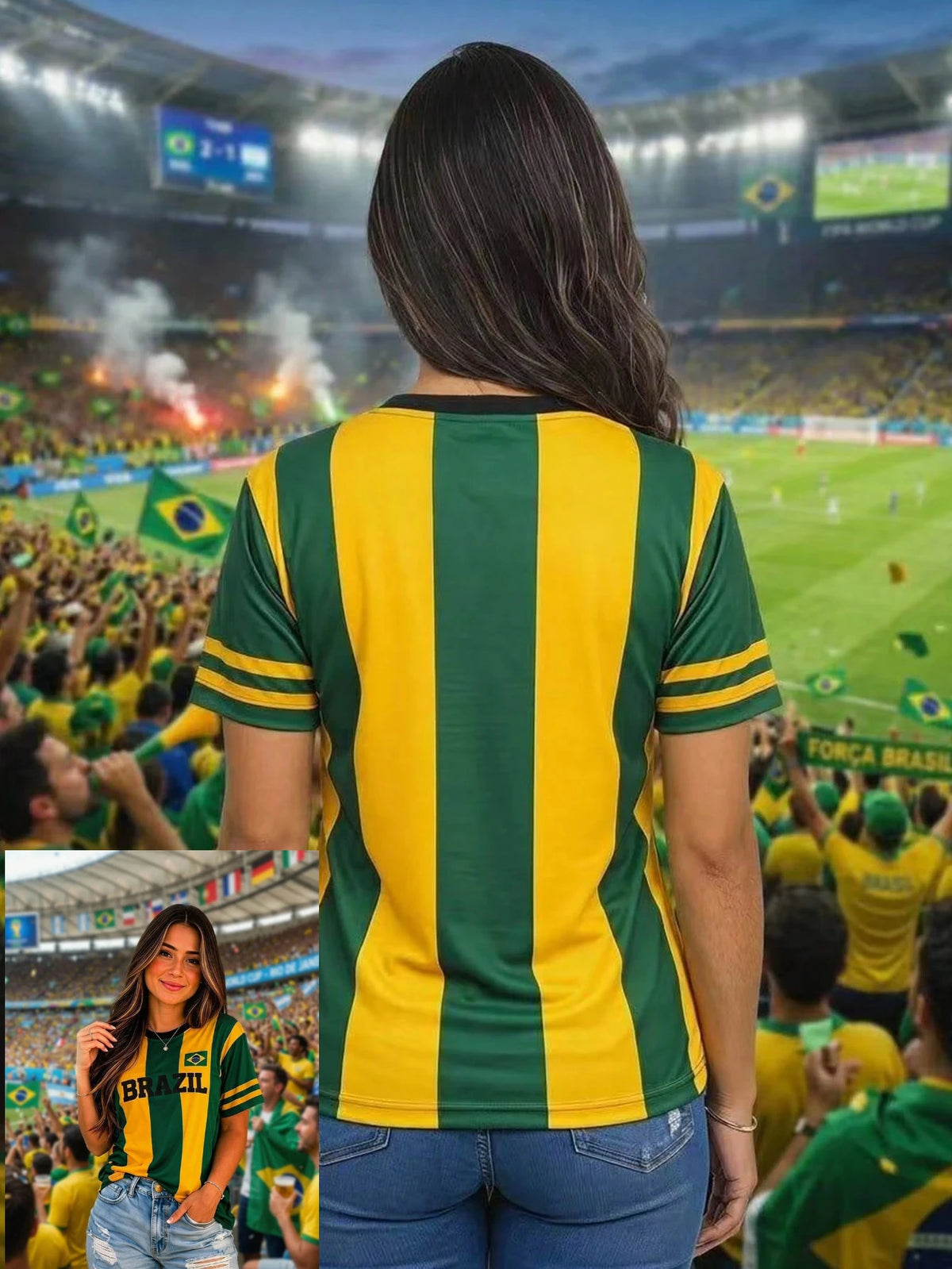 Brazil Style Football Jersey Unisex Top