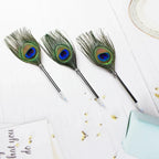 Peacock Feather Pen Black Ballpoint Pen
