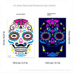 Waterproof Fluorescent Temporary Tattoo Stickers Day of the Dead