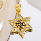 Gold Plated Handmade Colorful Star Of David Charms