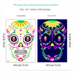 Waterproof Fluorescent Temporary Tattoo Stickers Day of the Dead