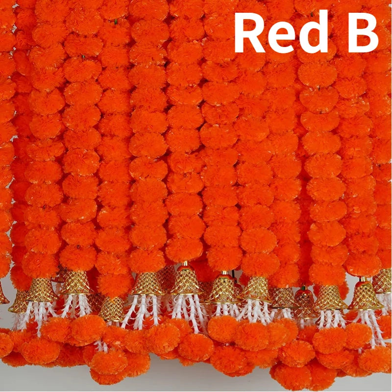 Marigold Flower Garland for Decoration Diwali Pooja Day of The Dead Mexican