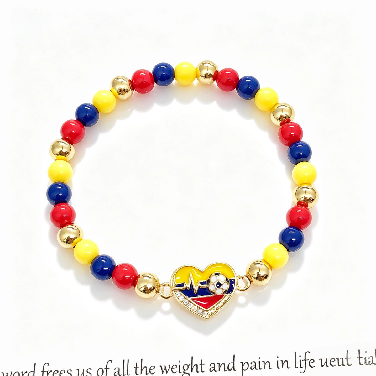 Classic Enamel Art Venezuelan Colombian Flag Bracelet