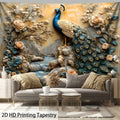 Peacock Waterfall Tapestry