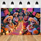 Day Of The Dead Photography Backdrop Mexican
