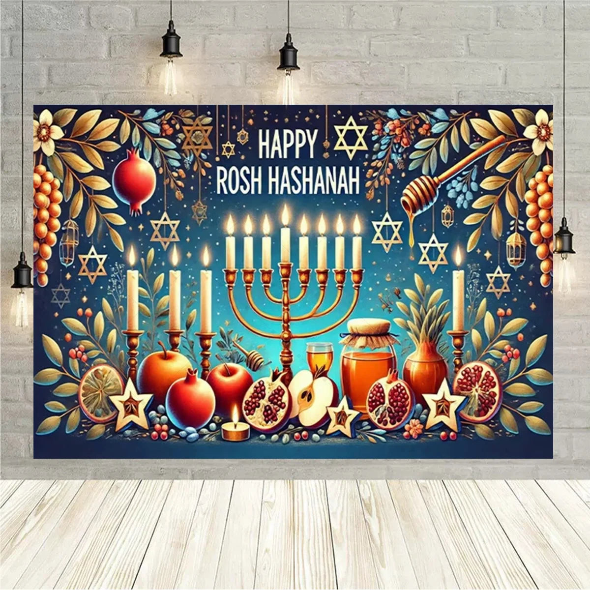 Happy Purim Rosh Hashanah Jewish New Year Background Carnival Festivals