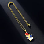 Serbia Map Necklace