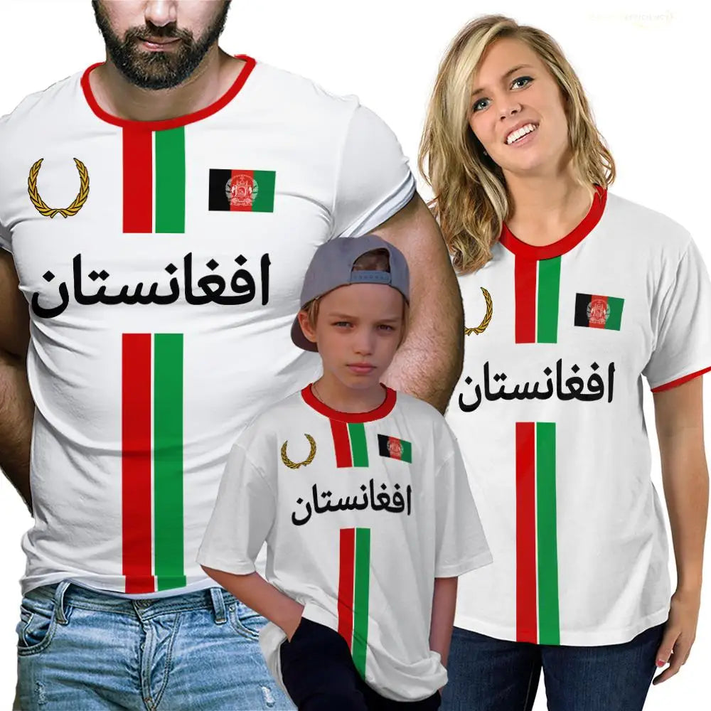 تيشيرت رياضي رجالي لكرة القدم بتصميم أفغاني، علم أفغانستان مطبوع، خريطة، ياقة دائرية، قميص رجالي سريع الجفاف ومسامي، بلايز كاجوال