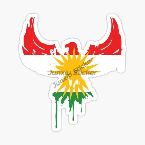 Kurdistan Flag Map Emblem Stickers