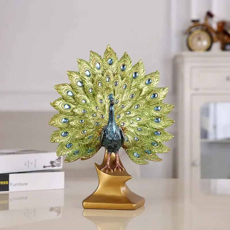 Statues Peacock Home Decoration