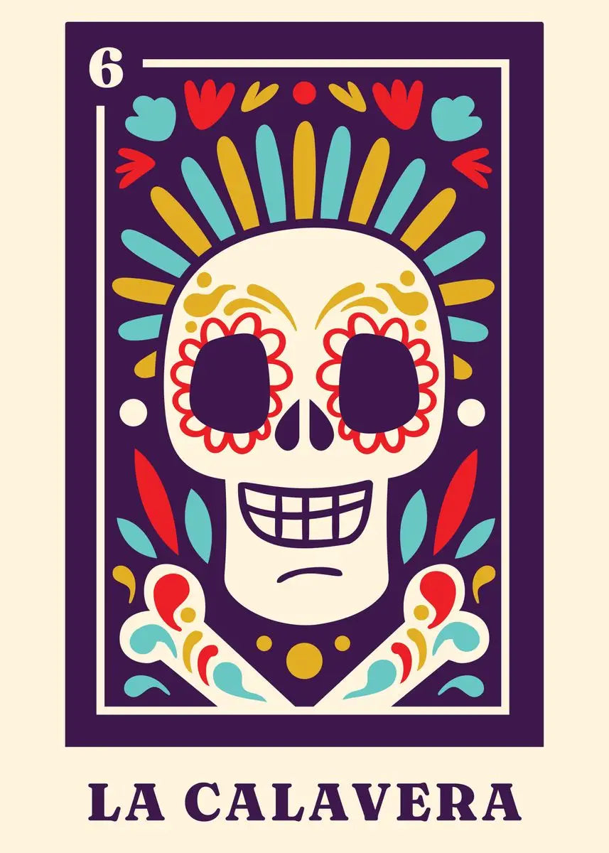 Mexican Skeleton Wall Art Canvas Painting Day of The Dead