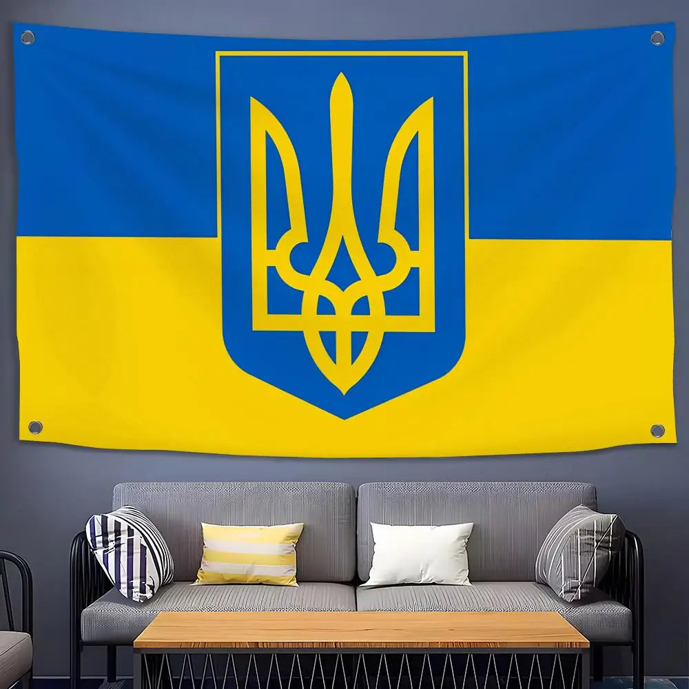 Ukraine Flags Large Wall Hanging