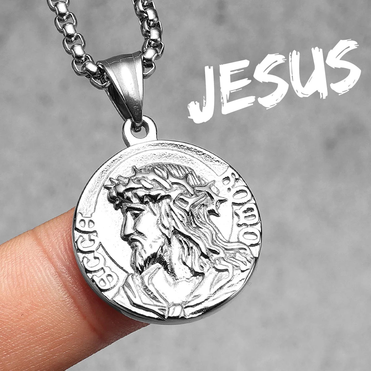 Jesus Heart Cross Necklaces Pendant Chain