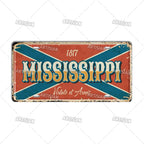 USA License Plate Landmark Metal