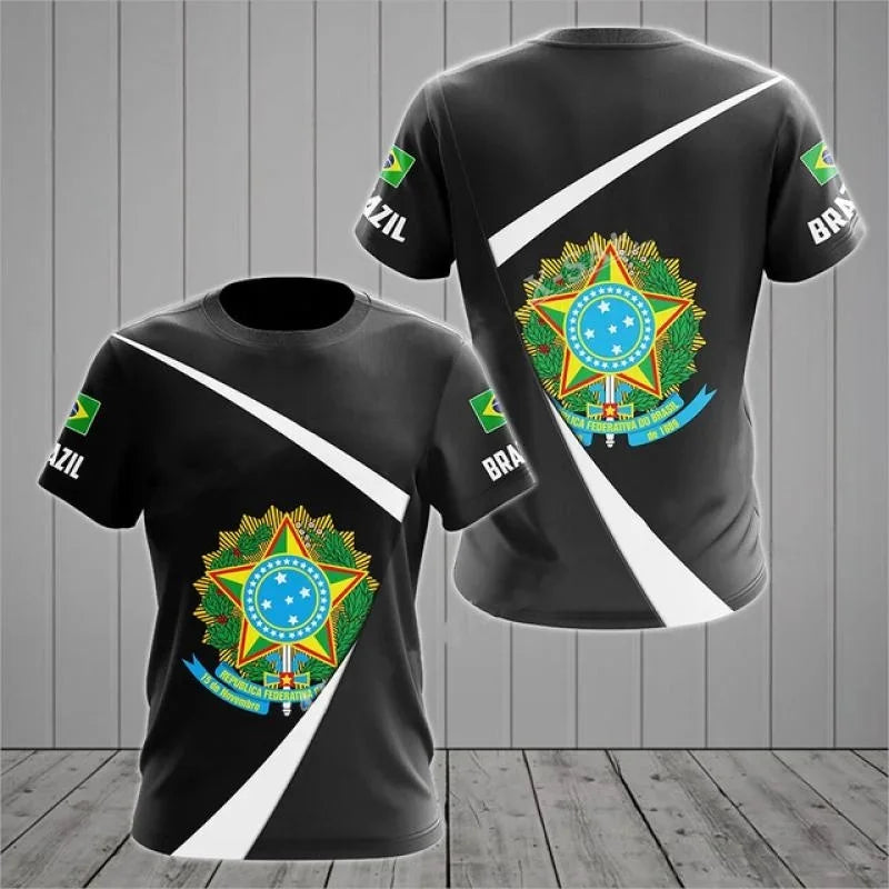 Brazil Flag Graphic Tee for Men