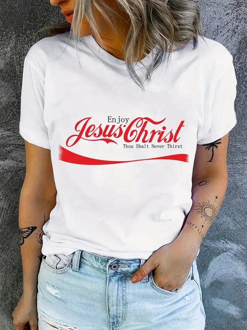 Jesus Enjoy christ Print T-Shirt