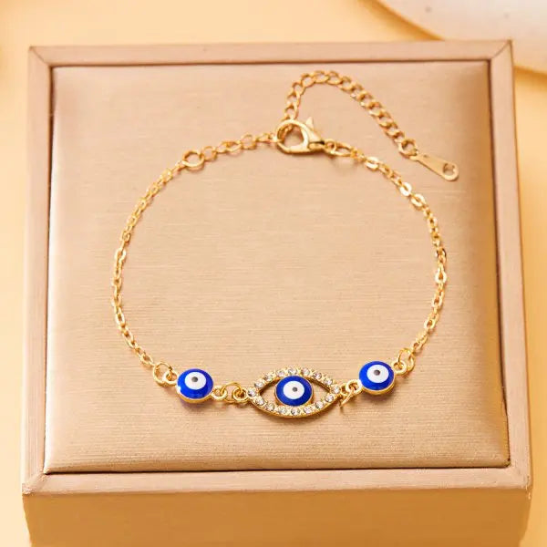 Gold Zircon Evil Eye