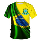 Brazil Flag Graphic Tee for Men