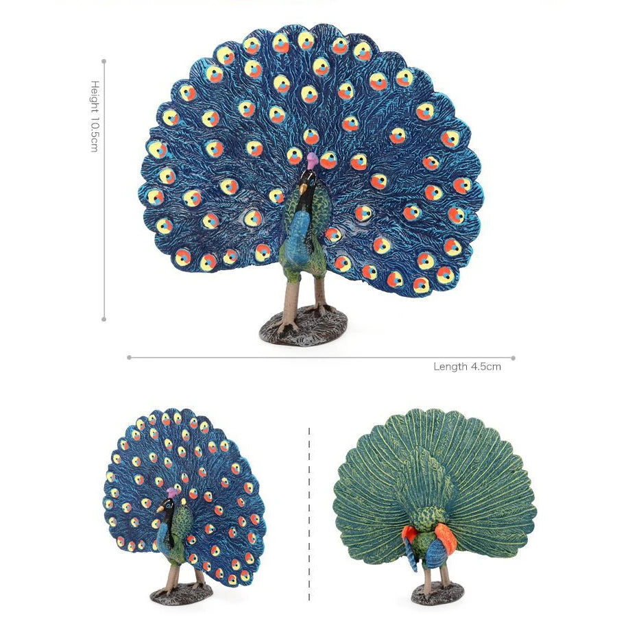 Plastic Farm Life Peacock Toy Figure
