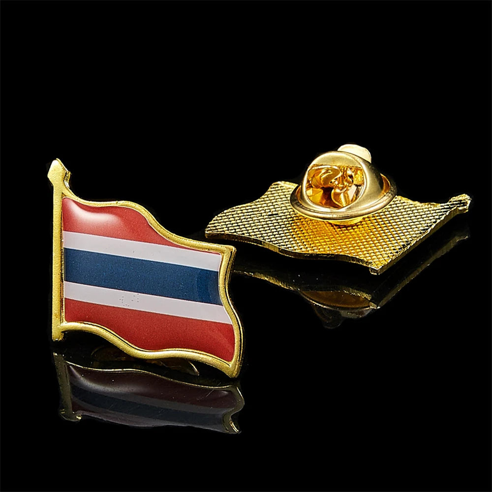Thailand Flag Enamel Pin – 3D Waving
