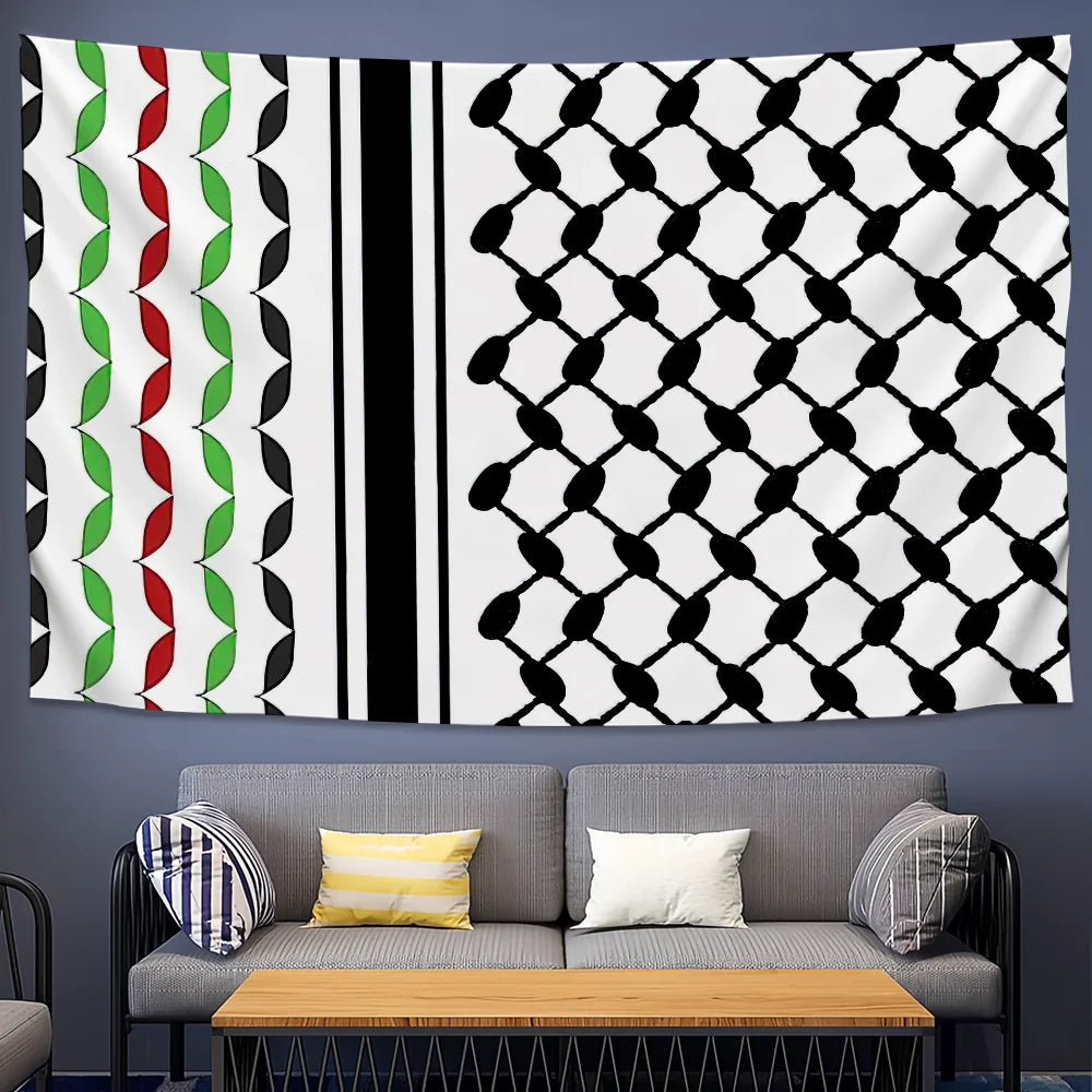 Art Keffiyeh Hanging Home Banner