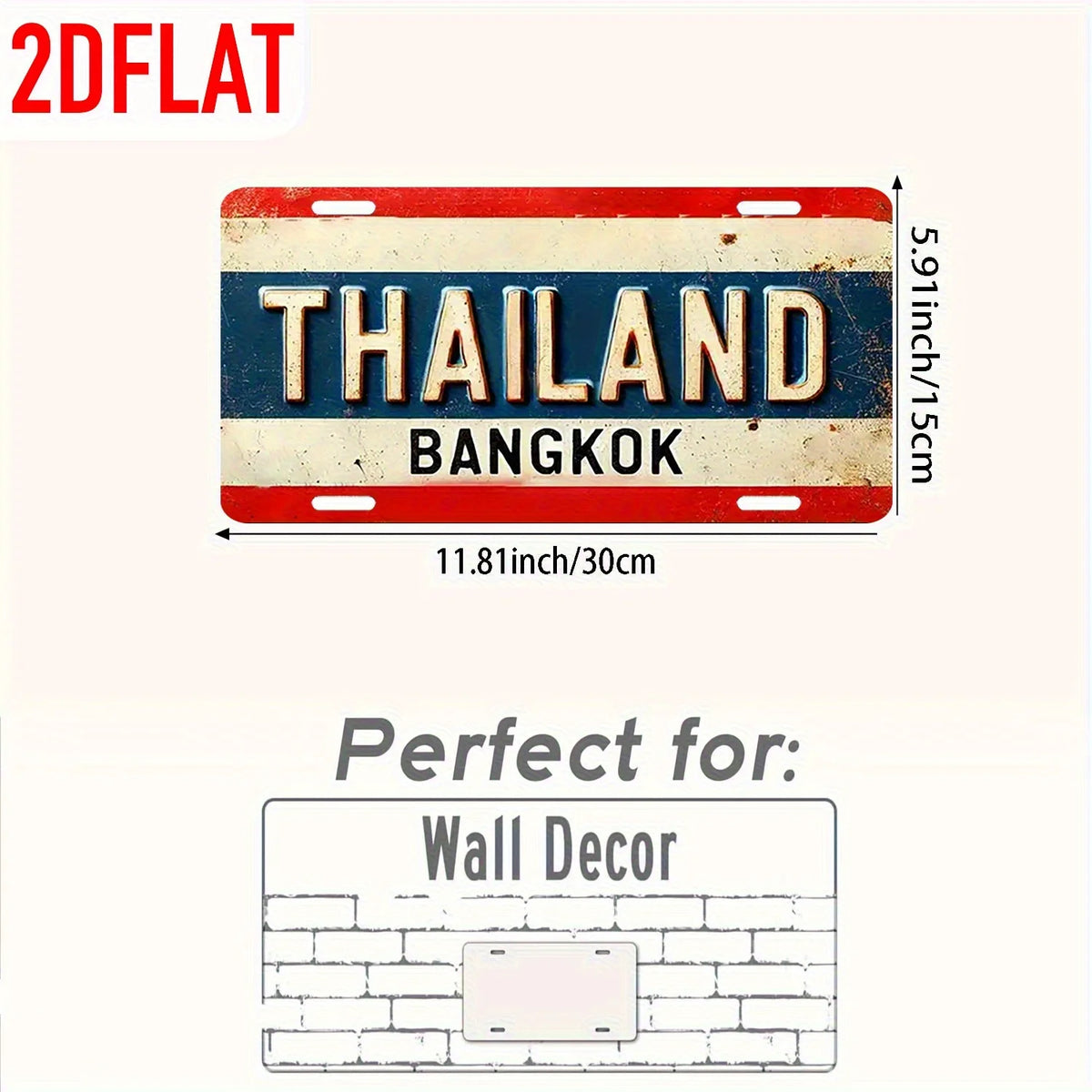 Thailand Bangkok Vintage License Plate