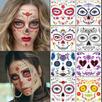 Day of the Dead Face Temporary Sticker Kit