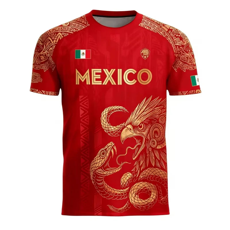 Mexican Flag Men's T-shirt 3D