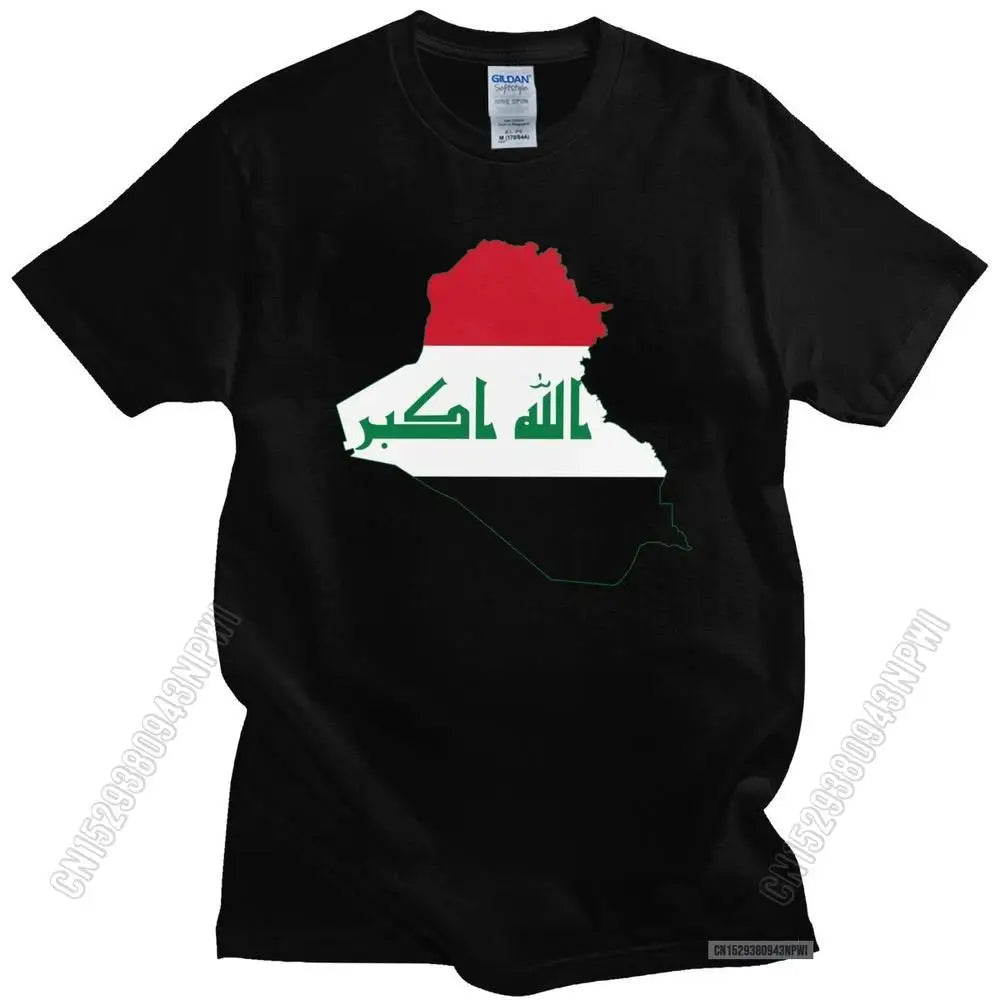 Iraq Flag Map T Shirt