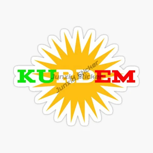 ملصقات علم كردستان للسيارات والدراجات النارية وملصقات مخصصة لخوذات السباق على الطرق الوعرة وإكسسوارات قابلة للتخصيص الحجم