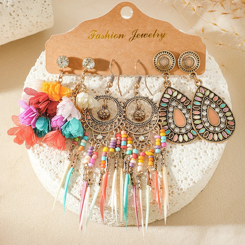 Vintage Ethnic Dangle Hanging Drop Earrings