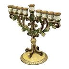 Artistic Metal Candle Holder for Hanukkah